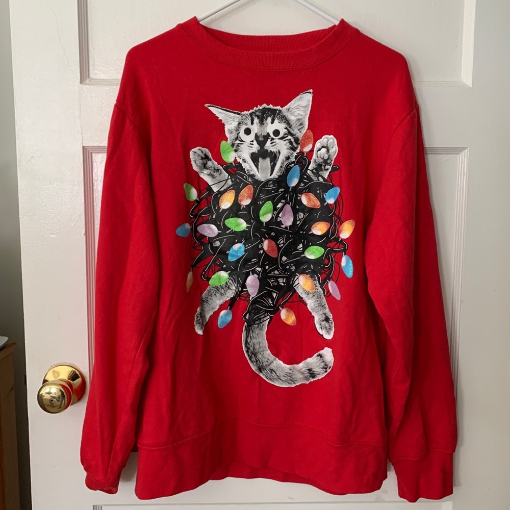 Christmas Cat Sweatshirt
